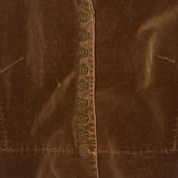 Tailored 10-Button Brown Velvet Riding Jacket - Picture 2 of 5